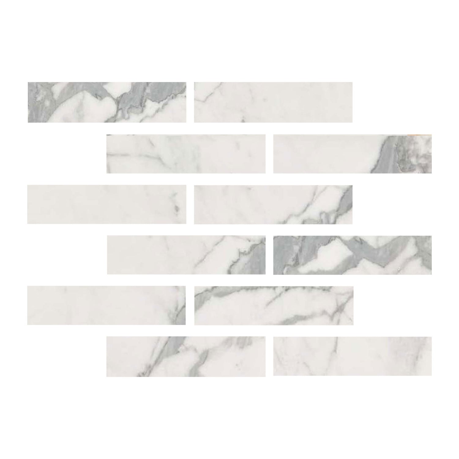 2 X 8 Italian Statuary White Marble Honed Tile