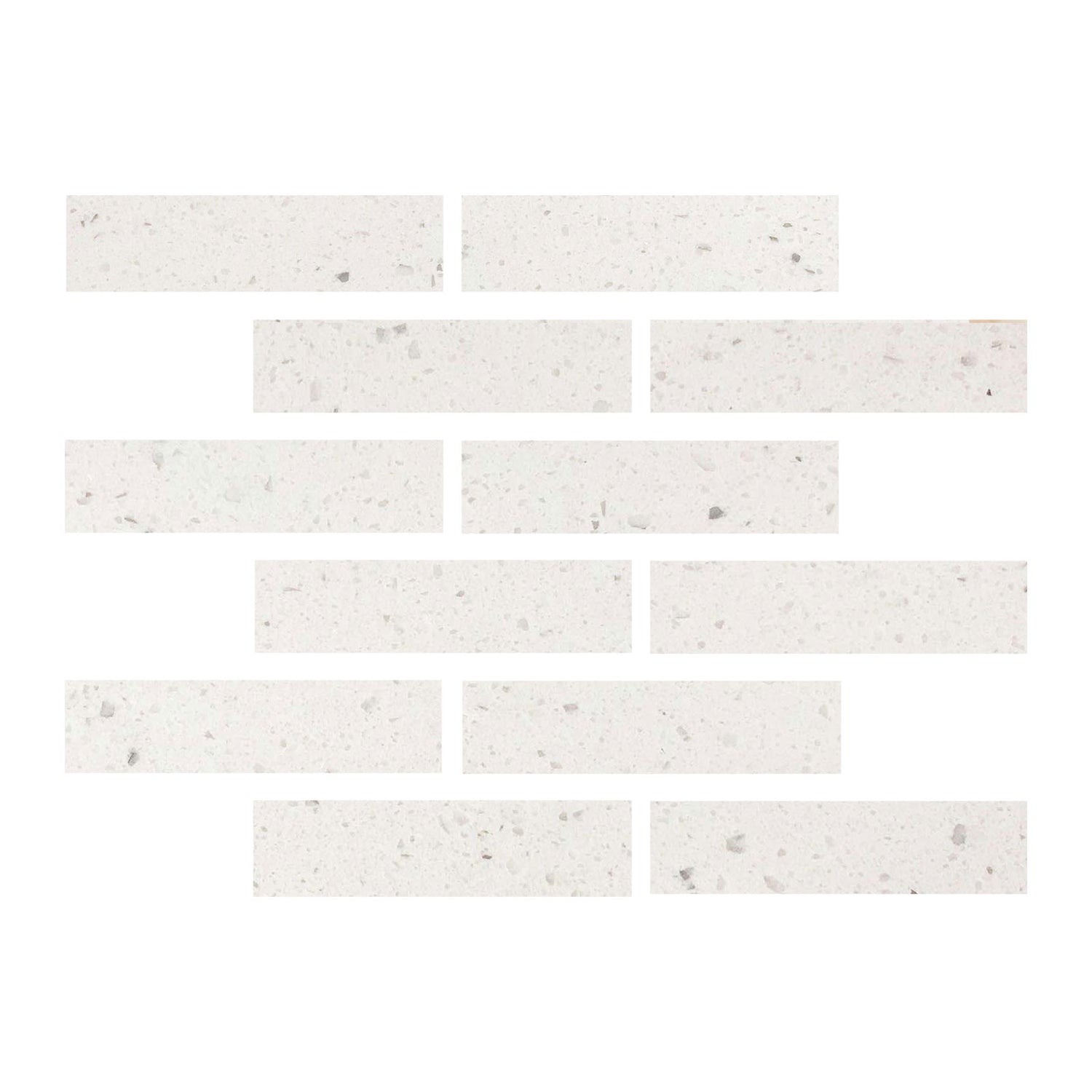 2 X 8 Terrazzo Silver Marble Polished Field Tile