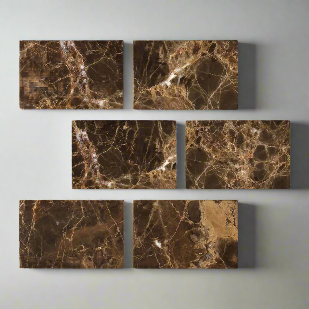 4 X 6 Emperador Dark Marble Polished Field Tile