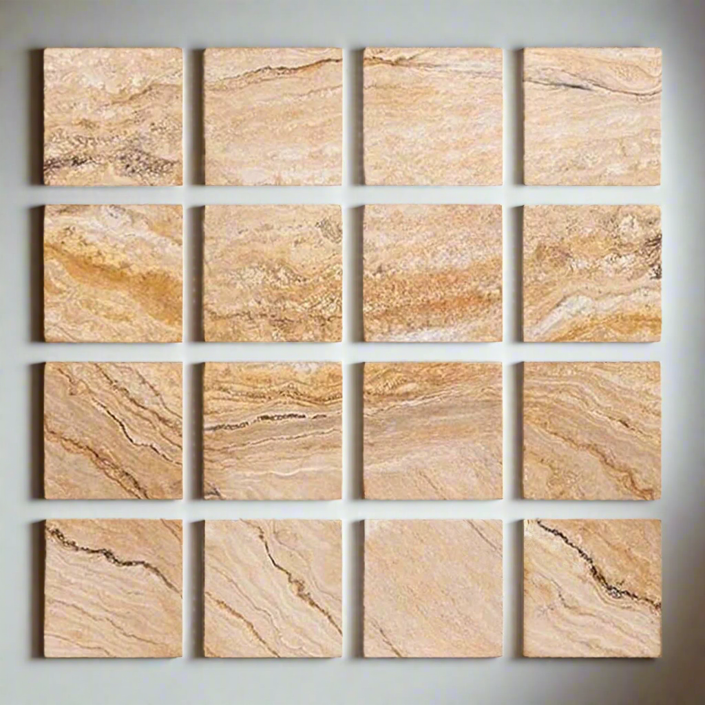 3 X 3 Valencia Travertine Filled & Honed Field Tile