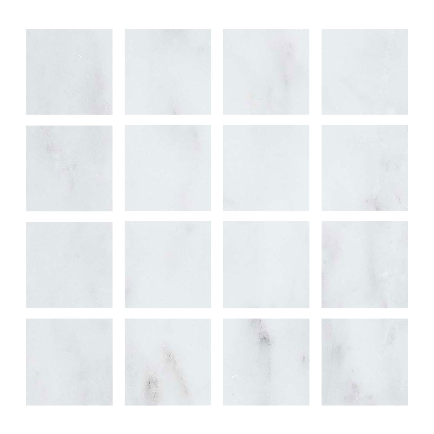 3 X 3 Oriental White / Asian Statuary Marble Polished Field Tile