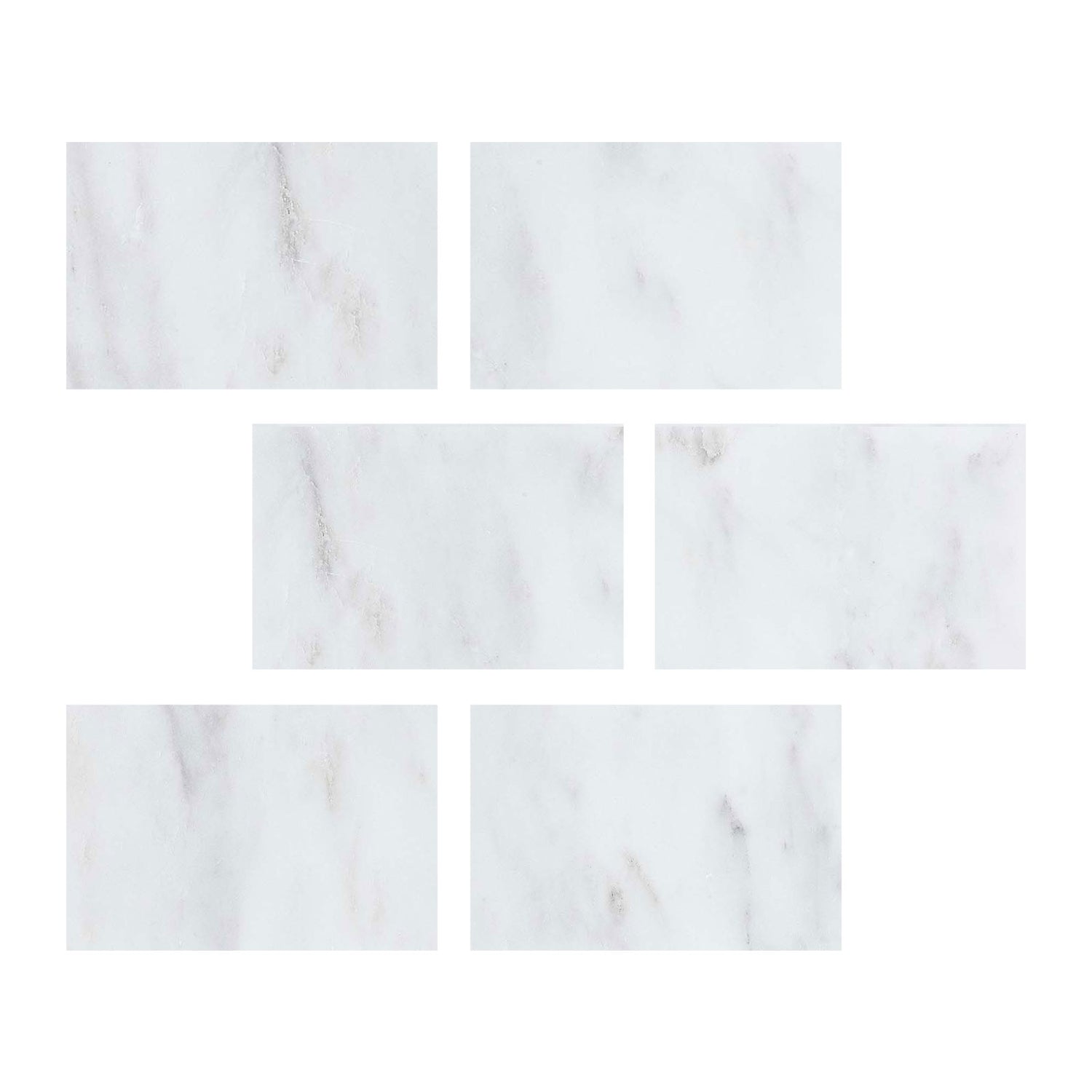 4 X 6 Oriental White / Asian Statuary Marble Polished Field Tile