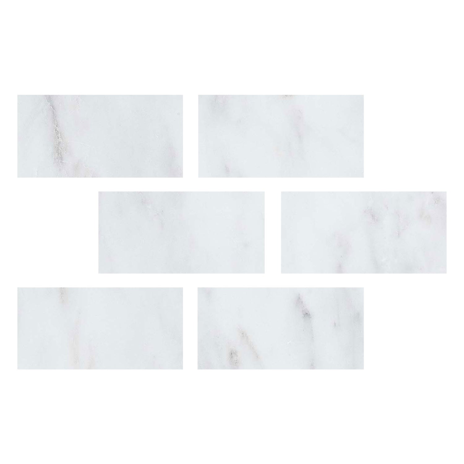 4 X 8 Oriental White / Asian Statuary Marble Polished Field Tile