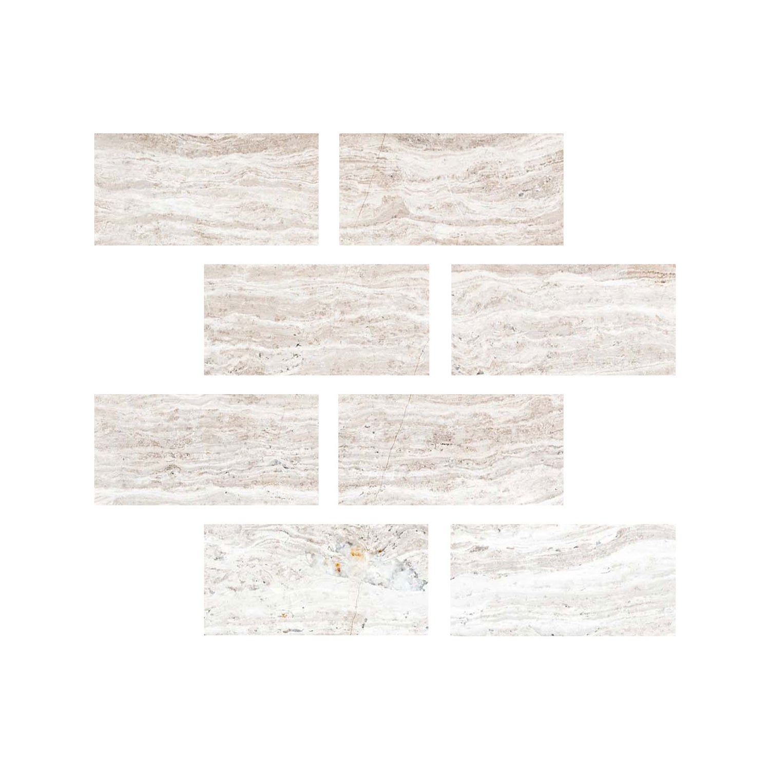 4 X 8 Haisa Light (White Wood / White Oak) Limestone Honed Tile