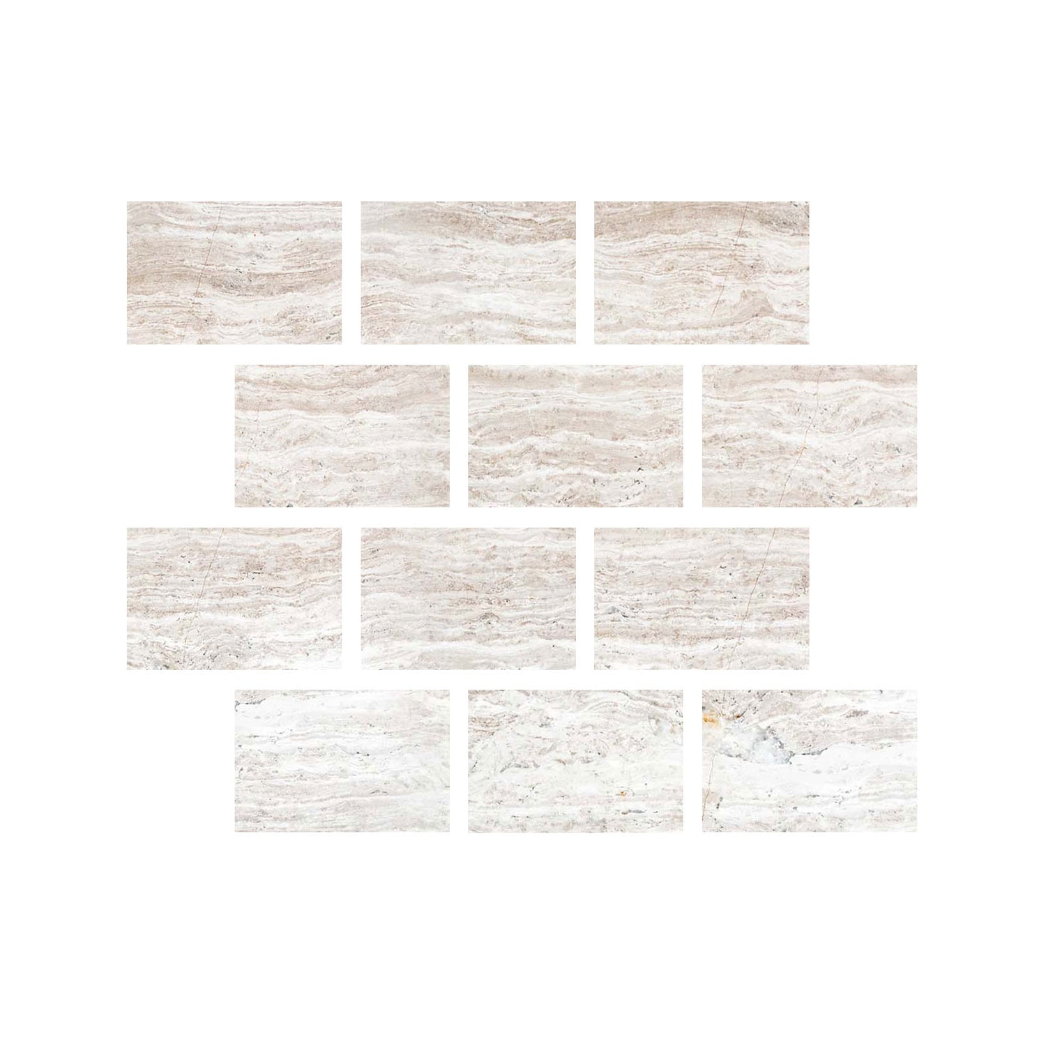 4 X 6 Haisa Light (White Wood / White Oak) Limestone Honed Tile