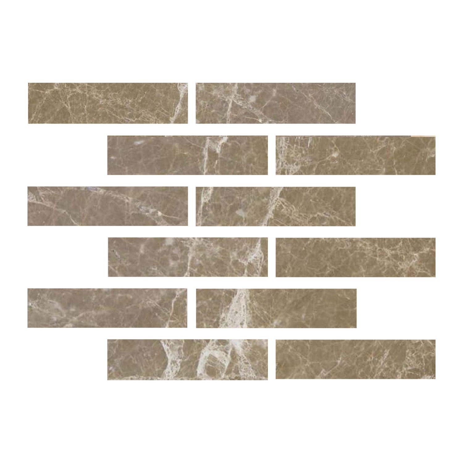 2 X 8 Emperador Light Marble Polished Tile