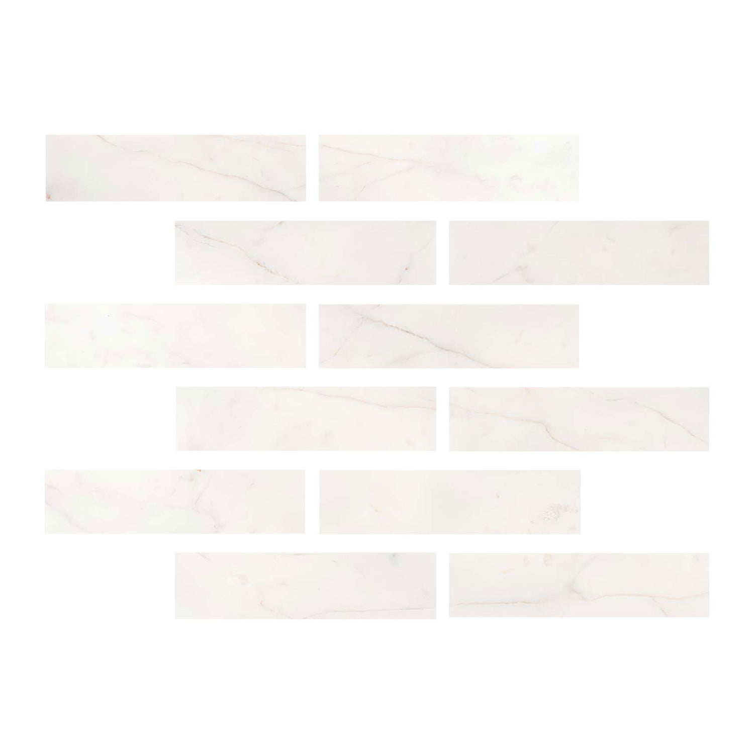 2 X 8 White Pearl (Turkish Botticino) Marble Honed Field Tile