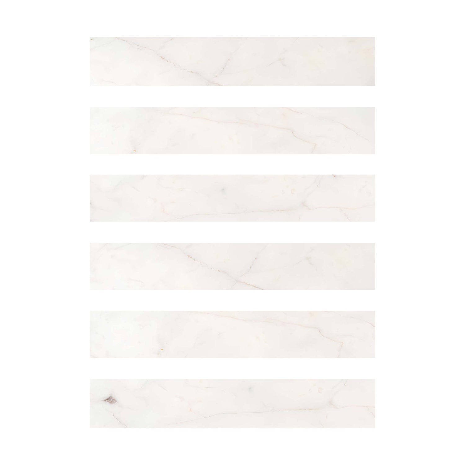 2 X 12 White Pearl (Turkish Botticino) Marble Honed Field Tile