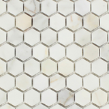 Calacatta Gold Marble Polished 1" Mini Hexagon Mosaic Tile