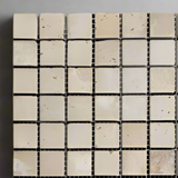 1 X 1 Walnut Travertine Tumbled Mosaic Tile