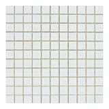 1 X 1 Thassos White Marble Honed Mosaic Tile-Marble Mosaic-American Tile Depot