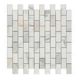 1 X 2 Calacatta Gold Marble Polished Brick Mosaic Tile