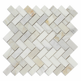 Calacatta Gold Marble Polished 1 x 2 Herringbone Mosaic Tile