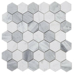 2" Beehive Dusk Honed Hexagon Marble Mosaic Tile-Marble Mosaic-American Tile Depot