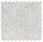 2" Beehive Grey Honed Hexagon Marble Mosaic Tile-Marble Mosaic-American Tile Depot