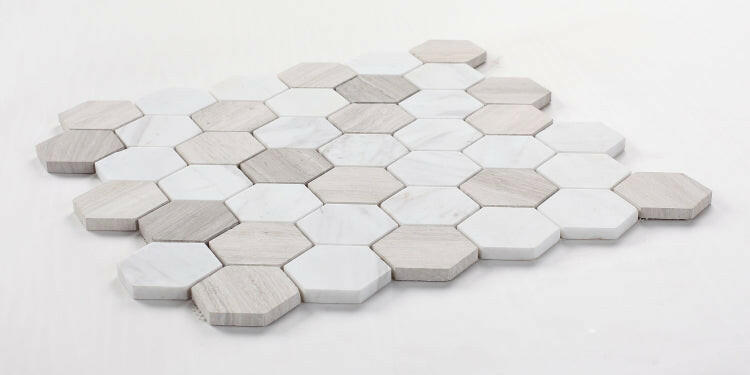 2" Beehive Loft Honed Hexagon Marble Mosaic Tile-Marble Mosaic-American Tile Depot