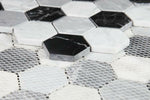 2" Beehive Moonlight Polished Hexagon Marble Mosaic Tile-Marble Mosaic-American Tile Depot