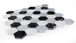 2" Beehive Moonlight Polished Hexagon Marble Mosaic Tile-Marble Mosaic-American Tile Depot