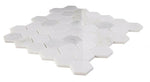 2" Beehive Snow White Honed Hexagon Marble Mosaic Tile-Marble Mosaic-American Tile Depot