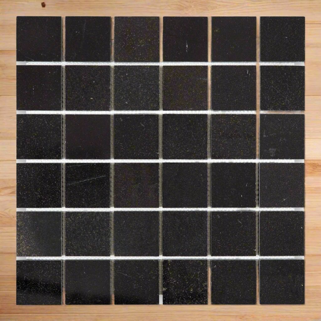 2 X 2 Absolute Black Granite Polished Mosaic Tile-Marble Mosaic-American Tile Depot