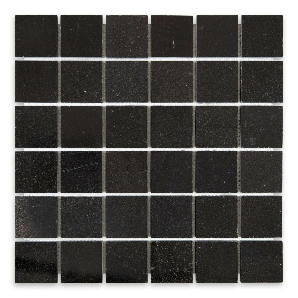 2 X 2 Absolute Black Granite Polished Mosaic Tile-Marble Mosaic-American Tile Depot