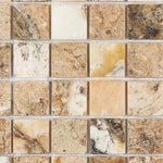 2 X 2 Antico Onyx Travertine Tumbled Mosaic Tile-Travertine Mosaic-American Tile Depot