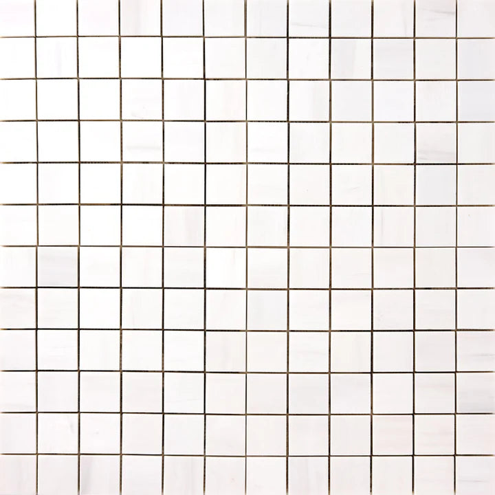 2 X 2 Bianco Dolomite Honed Marble Tile-Marble Mosaic-American Tile Depot