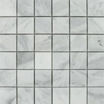 2 X 2 Bianco Venatino (Bianco Mare) Marble Honed Mosaic Tile-Marble Mosaic-American Tile Depot