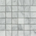 2 X 2 Bianco Venatino (Bianco Mare) Marble Polished Mosaic Tile-Marble Mosaic-American Tile Depot