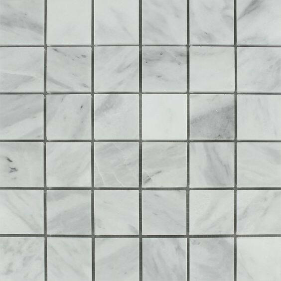 2 X 2 Bianco Venatino (Bianco Mare) Marble Polished Mosaic Tile-Marble Mosaic-American Tile Depot