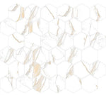 2 X 2 Calacatta Gold Hexagon Satin Matte Porcelain Mosaic Tile-Porcelain Mosaic-American Tile Depot