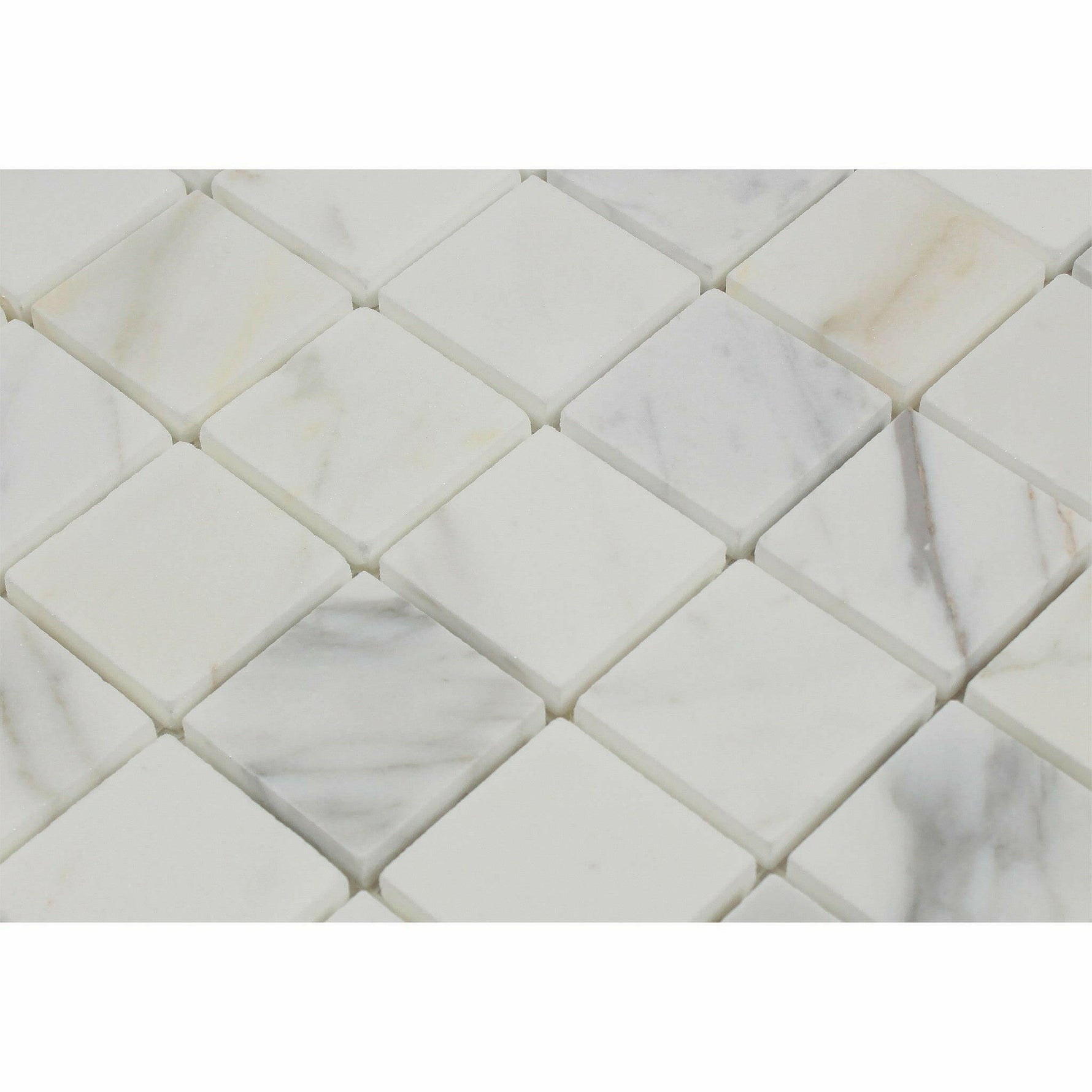 2 X 2 Calacatta Gold Marble Honed Mosaic Tile-Marble Mosaic-American Tile Depot