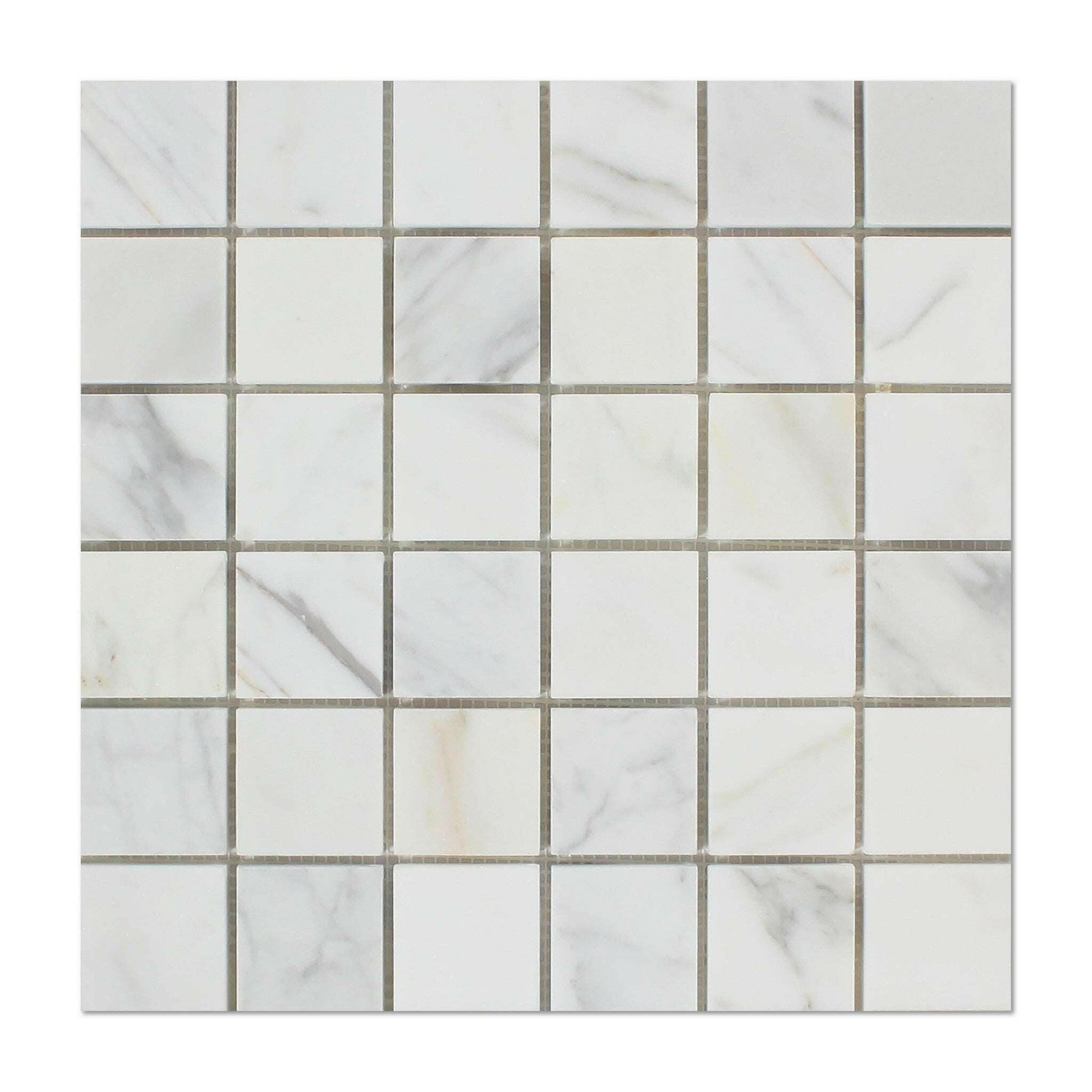 2 X 2 Calacatta Gold Marble Polished Mosaic Tile-Marble Mosaic-American Tile Depot