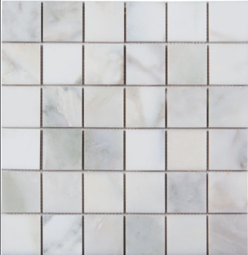 2 X 2 Calacatta Oliva Marble Honed Mosaic Tile-Marble Mosaic-American Tile Depot