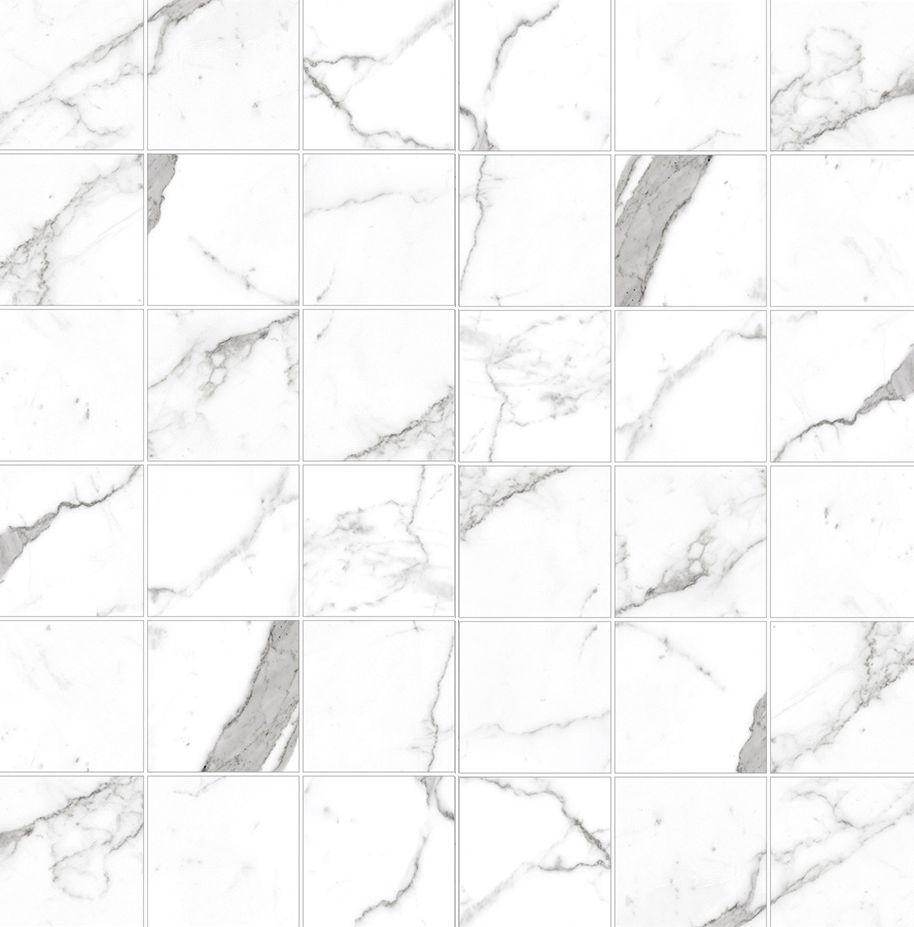 2 X 2 Calacatta Pearl Square Matte Porcelain Mosaic Tile-Porcelain Mosaic-American Tile Depot