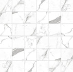 2 X 2 Calacatta Pearl Square Matte Porcelain Mosaic Tile-Porcelain Mosaic-American Tile Depot