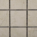 2 X 2 Crema Marfil Marble Honed Mosaic Tile-Marble Mosaic-American Tile Depot