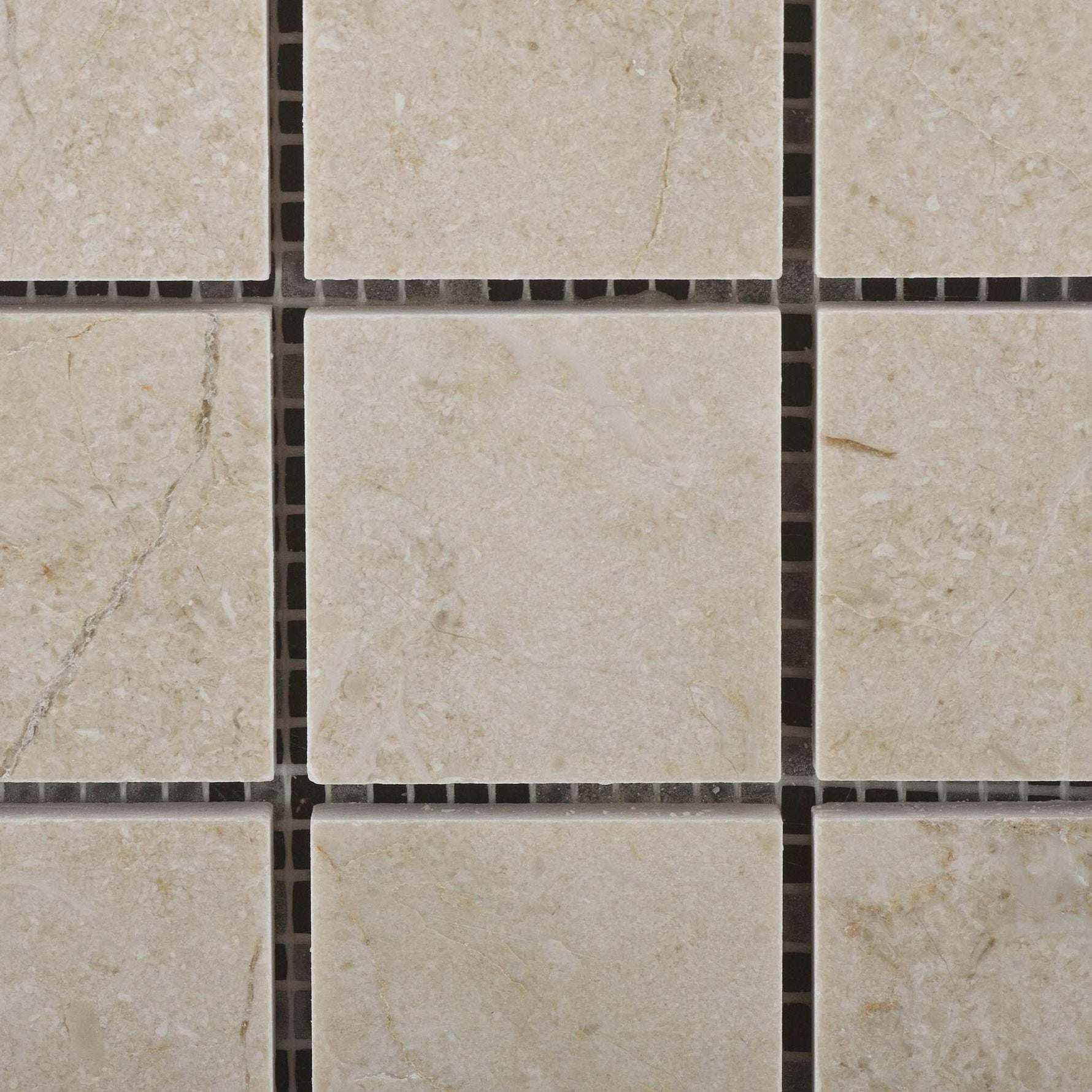 2 X 2 Crema Marfil Marble Honed Mosaic Tile-Marble Mosaic-American Tile Depot