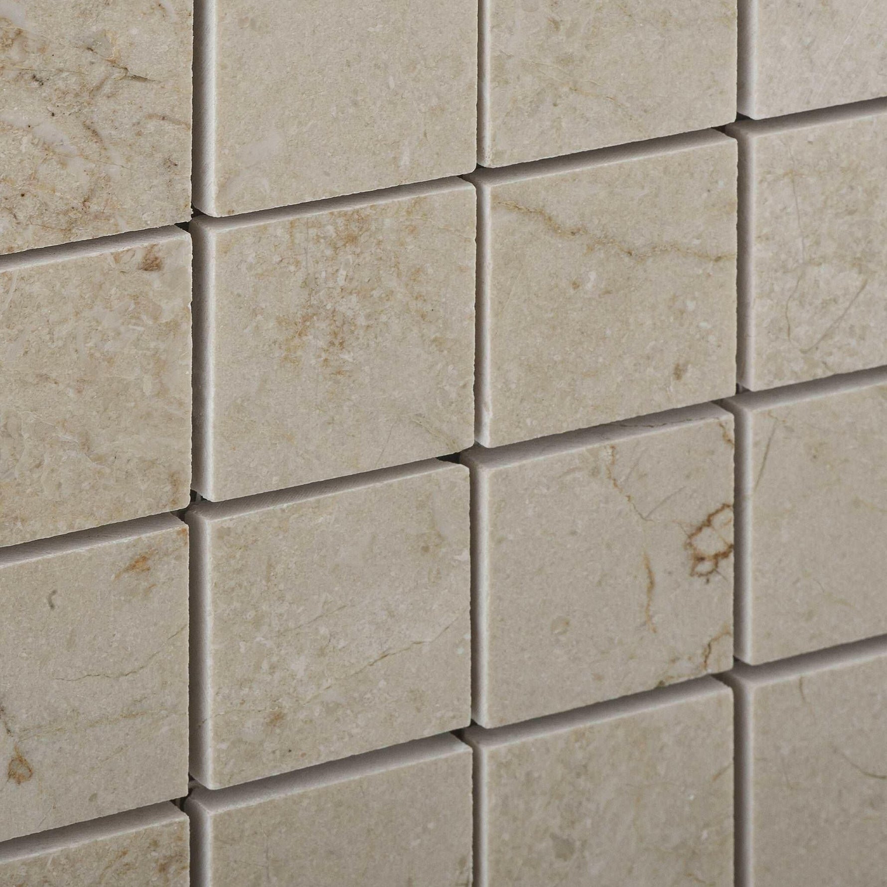 2 X 2 Crema Marfil Marble Honed Mosaic Tile-Marble Mosaic-American Tile Depot