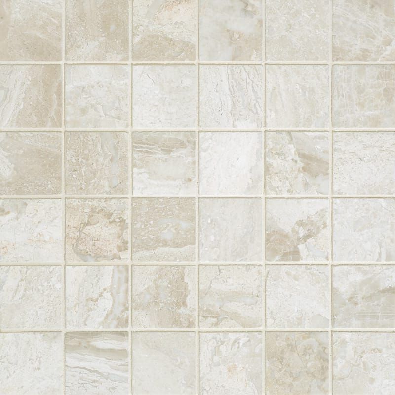 2 X 2 Diano Royal ( Queen Beige ) Marble Polished Mosaic Tile-Marble Mosaic-American Tile Depot