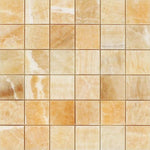 2 X 2 Honey Onyx Polished Mosaic Tile-Onyx Tile-American Tile Depot