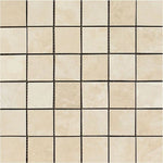 2 X 2 Ivory Travertine Honed Mosaic Tile-Travertine Mosaic-American Tile Depot