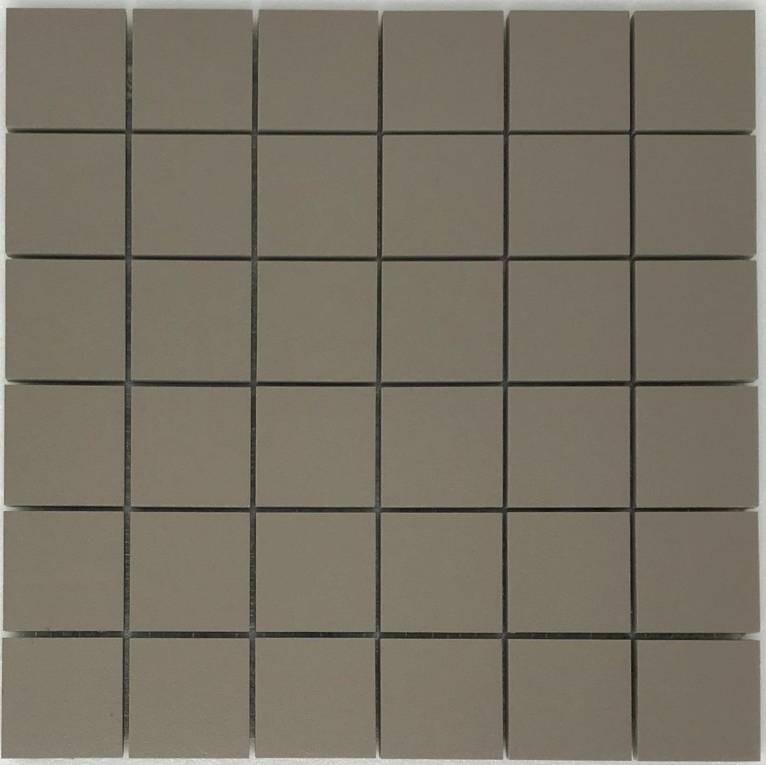 2 X 2 Light Brown Matte Porcelain Mosaic Tile-Porcelain Mosaic-American Tile Depot