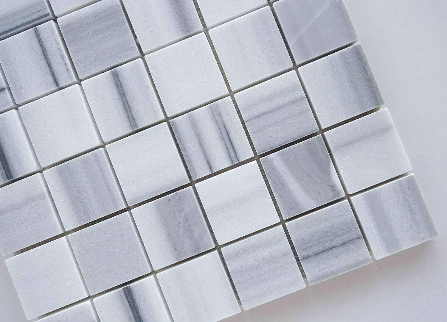 2 X 2 Mink Marmara Equator Marble Polished Mosaic Tile-Marble Mosaic-American Tile Depot