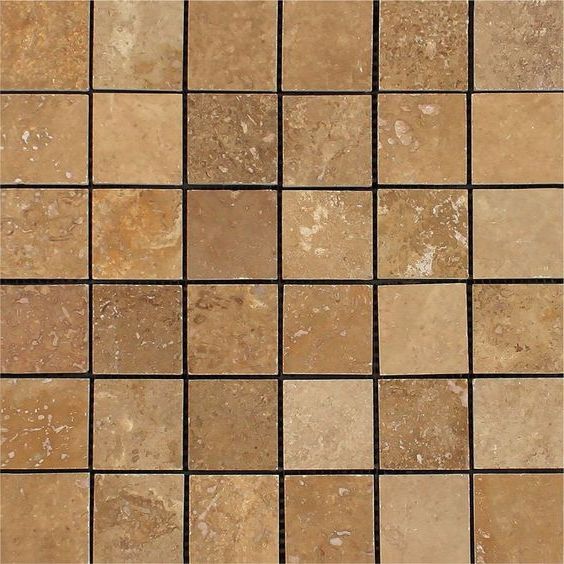 2 X 2 Noce Travertine Honed Mosaic Tile-Travertine Mosaic-American Tile Depot