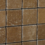 2 X 2 Noce Travertine Tumbled Mosaic Tile-Travertine Mosaic-American Tile Depot