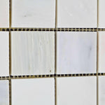 2 X 2 Oriental White / Asian Statuary Marble Polished Mosaic Tile-Marble Mosaic-American Tile Depot