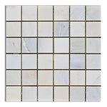 2 X 2 Oriental White / Asian Statuary Marble Polished Mosaic Tile-Marble Mosaic-American Tile Depot