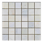 2 X 2 Oriental White / Asian Statuary Marble Polished Mosaic Tile-Marble Mosaic-American Tile Depot