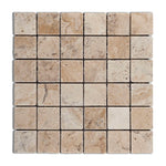 2 X 2 Philadelphia Travertine Tumbled Mosaic Tile-Travertine Mosaic-American Tile Depot